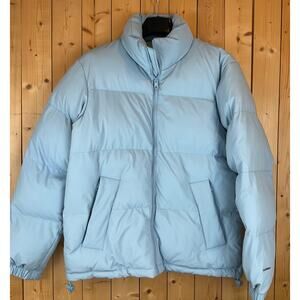 Sandro Men's Blue Quilted Oversized Puffer Jacket, Size Small